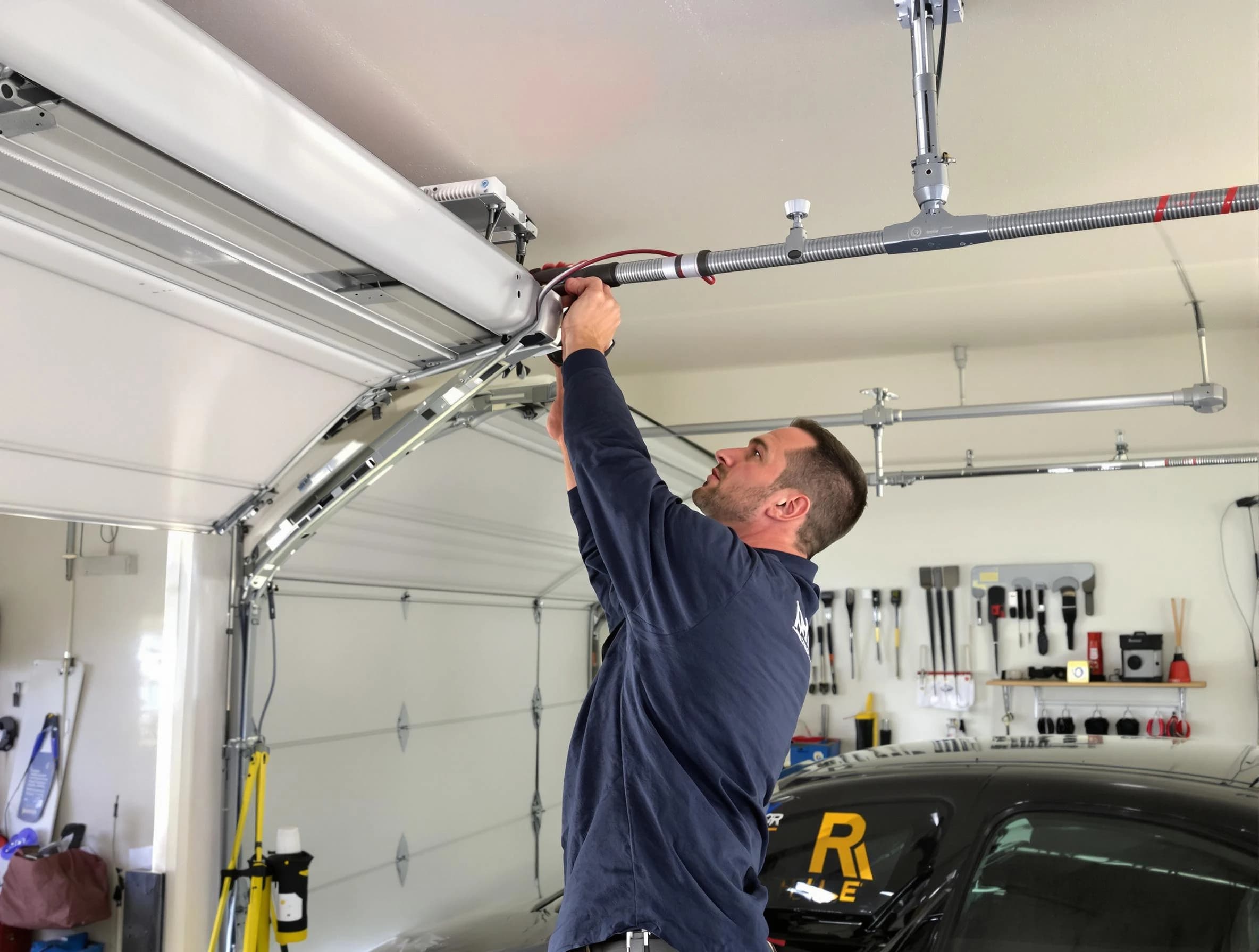 North Andover Garage Door Repair technician performing garage door cable repair in North Andover