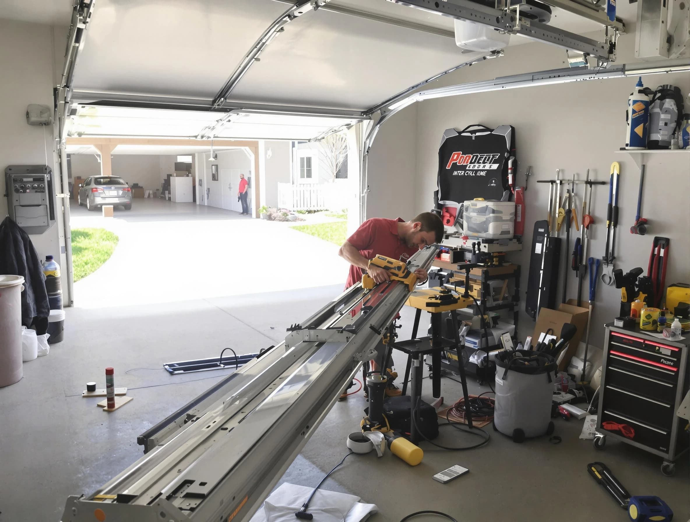 North Andover Garage Door Repair expert performing track repair in North Andover