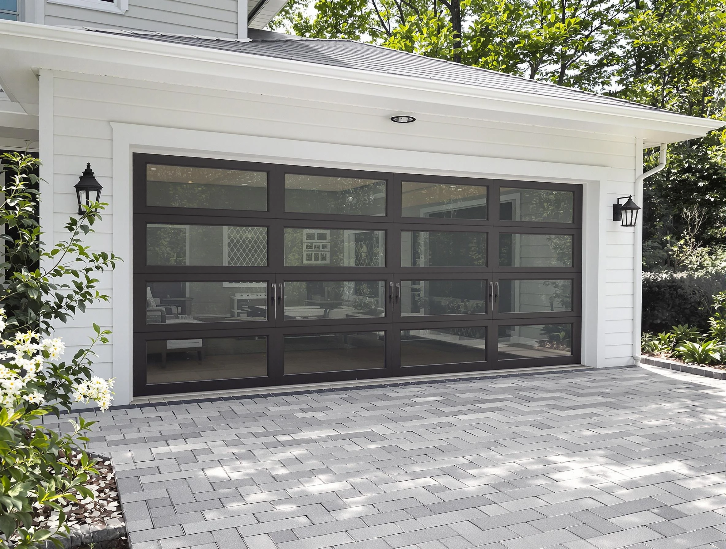 North Andover Garage Door Repair design specialist presenting custom garage door options to North Andover homeowner